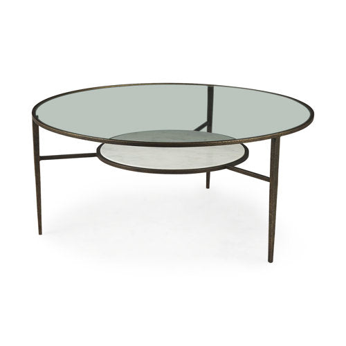Felicity Marble Top Iron Coffee Table