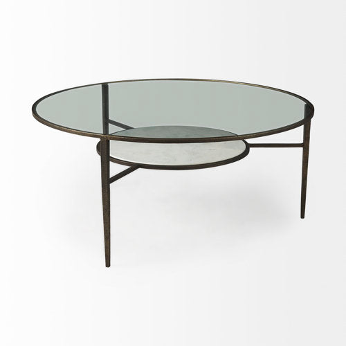 Felicity Marble Top Iron Coffee Table