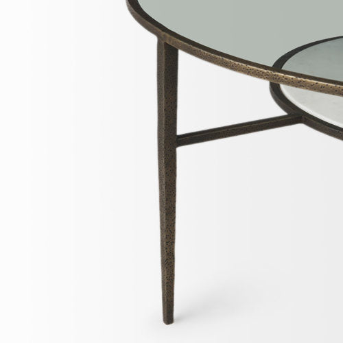 Felicity Marble Top Iron Coffee Table