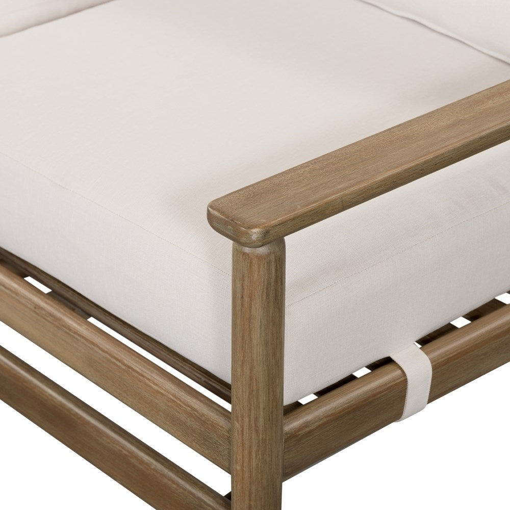 Rosen Outdoor Sofa-73"-Natural Eucalyptu
