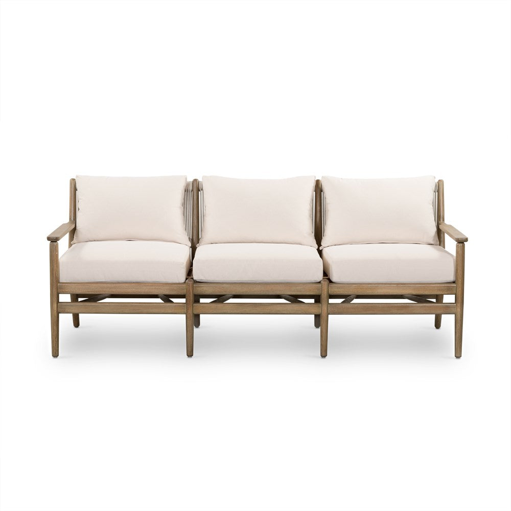 Rosen Outdoor Sofa-73"-Natural Eucalyptu