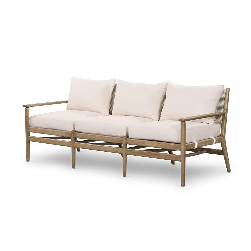 Rosen Outdoor Sofa-73"-Natural Eucalyptu