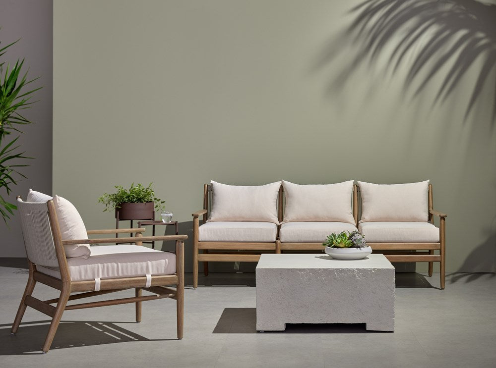 Rosen Outdoor Sofa-73"-Natural Eucalyptu