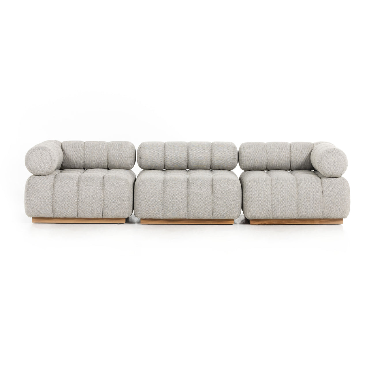 ROMA OUTDOOR 4PC SECTIONAL W/OTTOMAN-ROMA OUTDOOR 3PC SECTIONAL-ASH