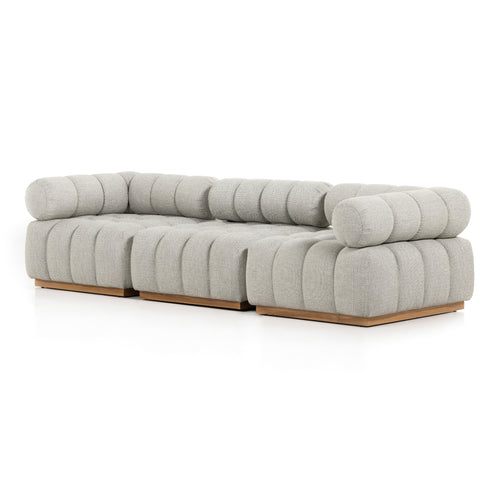 ROMA OUTDOOR 4PC SECTIONAL W/OTTOMAN-ROMA OUTDOOR 3PC SECTIONAL-ASH