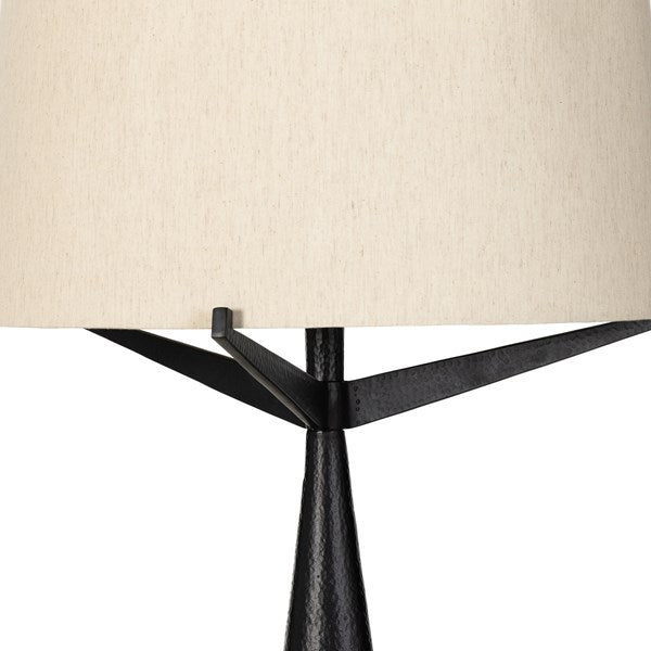 ZIGGY FLOOR LAMP-HAMMERED BLACK ALUMINUM