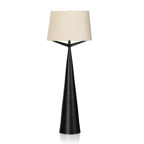 ZIGGY FLOOR LAMP-HAMMERED BLACK ALUMINUM