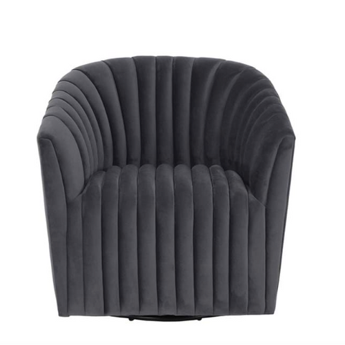 Arline Swivel Accent Chair Gray