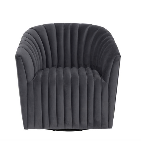 Arline Swivel Accent Chair Gray
