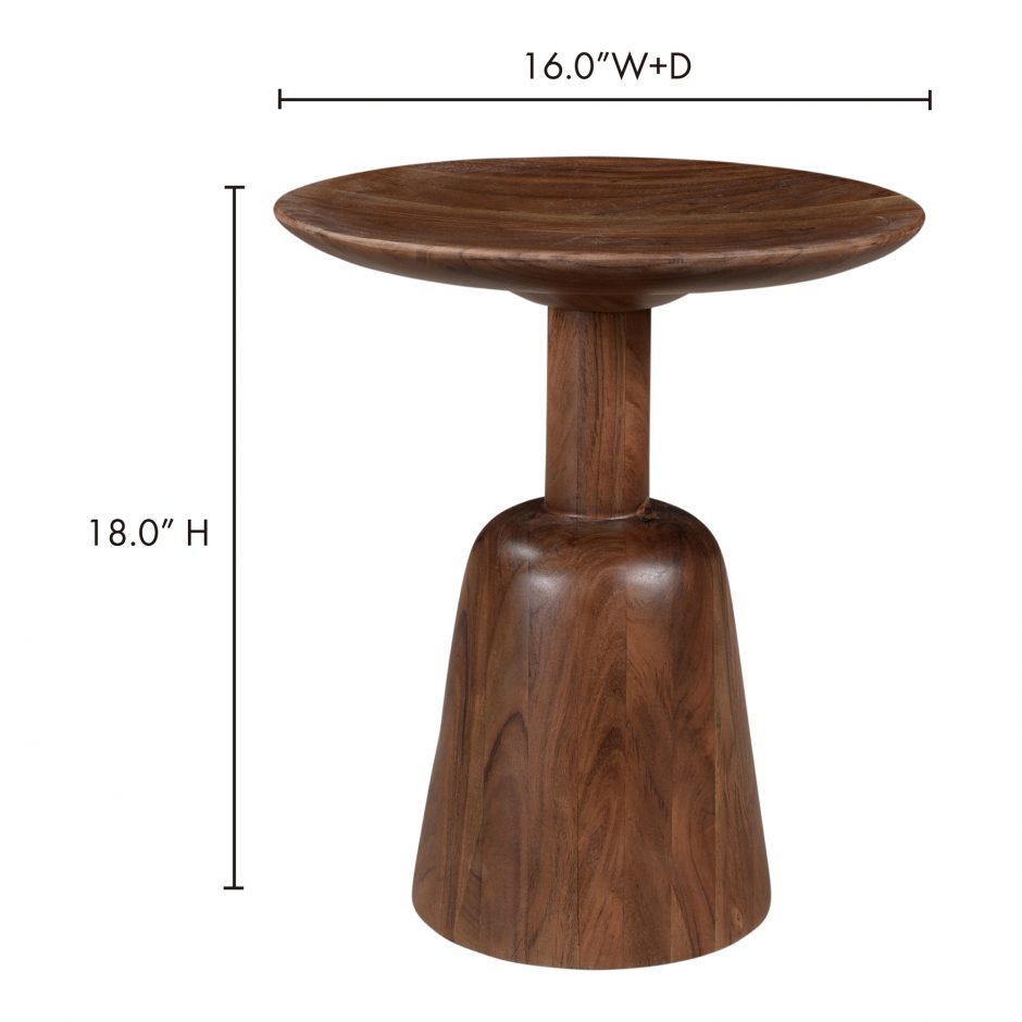 NELS END TABLE DARK BROWN
